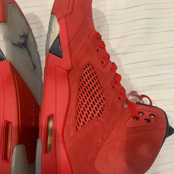 Jordan 5 Red Suede Brand New main image 8